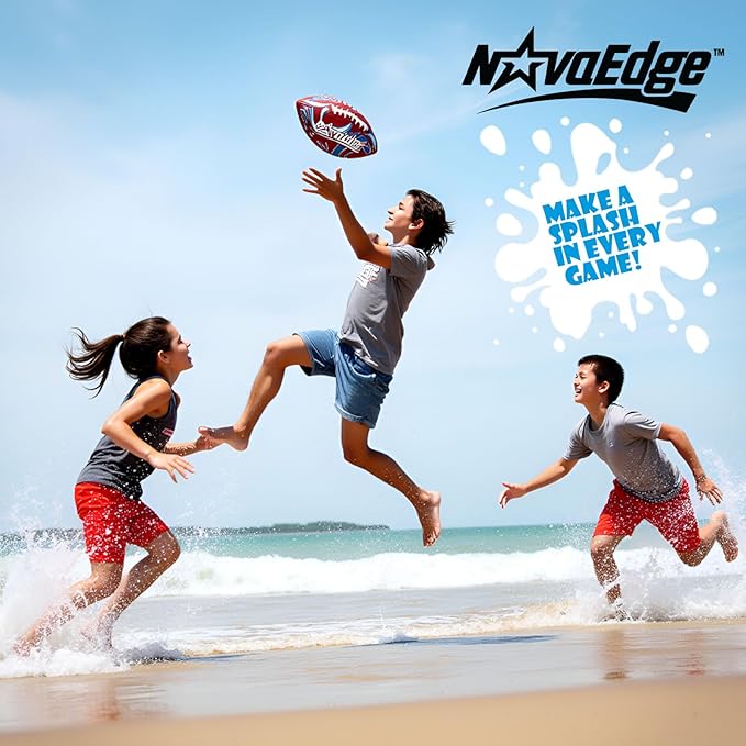 Hydro Water Football - 10.4-Inch Neoprene Pool Football for All Ages | for Water Play in Pool, Lake & Beach | Secure-Grip with Real Laces | Includes Pump | Choose 1 or 2 Ball Pack