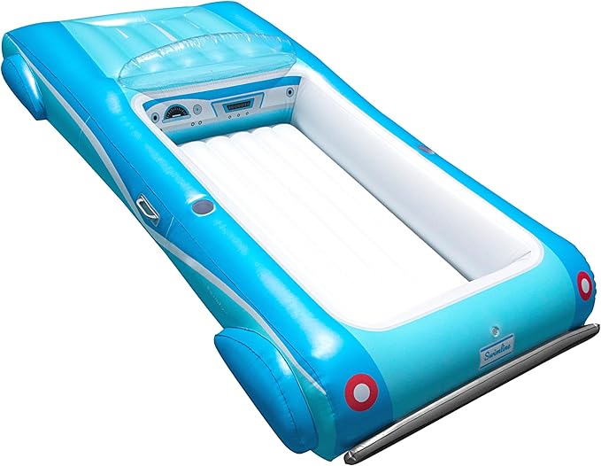 SWIMLINE Inflatable Swimming Pool Float Lounger Raft Mattress, Fun Mat, Classic Convertible, Blue