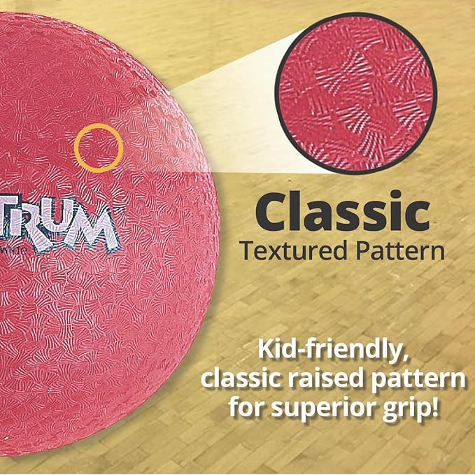 S&S Worldwide Spectrum™ Playground Balls Set, 10", Durable 2-Ply Rubber, Multi-Color (Set of 6)