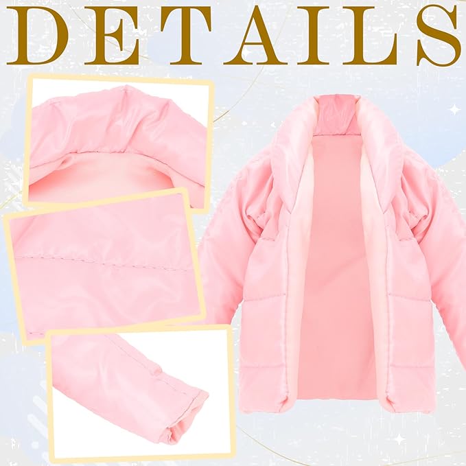 9 Pcs Doll Winter Clothes and Accessories for 11.5 Inch Girl Doll Include Jacket, Hooded Sweatshirt, Dress, Coat with 4 Pairs of Shoes for Girl Dolls Clothing Set