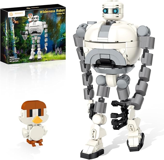 Wildar Robot Building Set with Brightbill for Boys 8-14, Classic Movie Cartoon Robot Action Figure Model Toy, Home Office Decor, Great Birthday Gifts for Fans Adults Kids, 367 PCS
