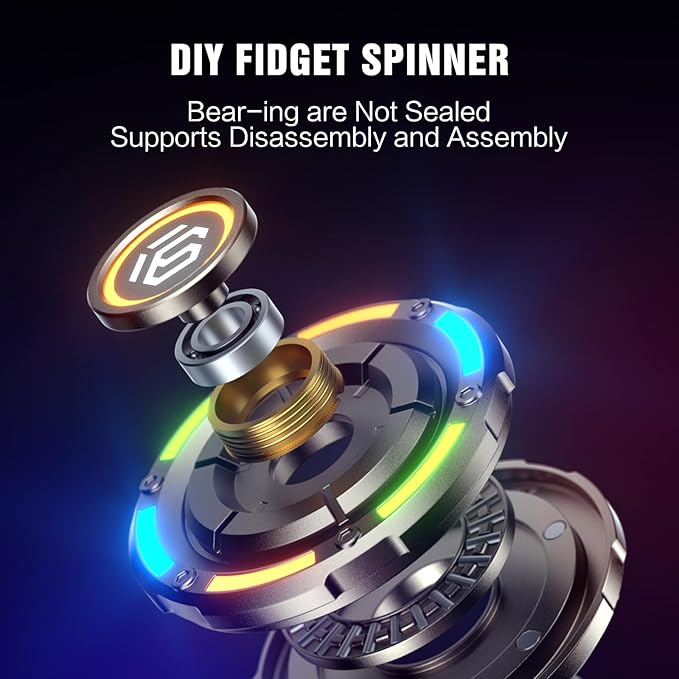 INNÔPLUS Fidget Spinner, Fidget Toys Adults, Fidget Toys for 8 Years Up, ADHD Toys Stress Relief Gifts Cool Gadgets, Stocking Stuffers for Adults Men Teens