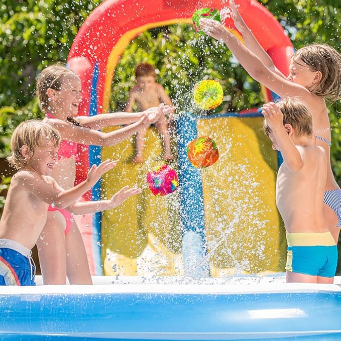 24 Pcs Water Splash Balls Float Mini Water Bomb Absorbent Ball Bulk for Beach Pool Party Favors Outdoor Game Activities ﻿