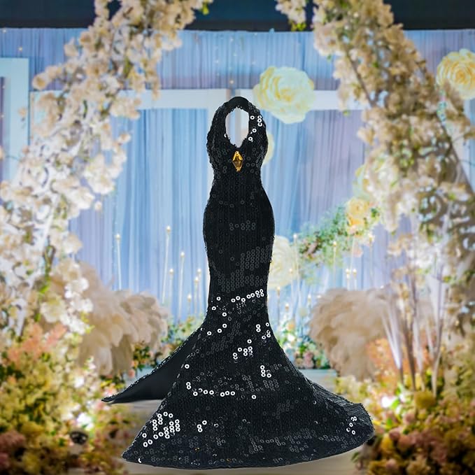 BJDBUS Limited Edition 3 Set Black Doll Wedding Dresses Accessories for 11.5 inch Girl Doll Princess Clothing, Gown, Skirt, Stuffs Add in Wardrobe