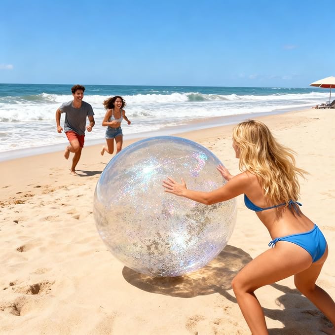 39"/59"/78" Giant Beach Balls, Inflatable Beach Ball, Beach Balls for Adults, for Summer Beach Parties, Music Festival and Festival Decorations
