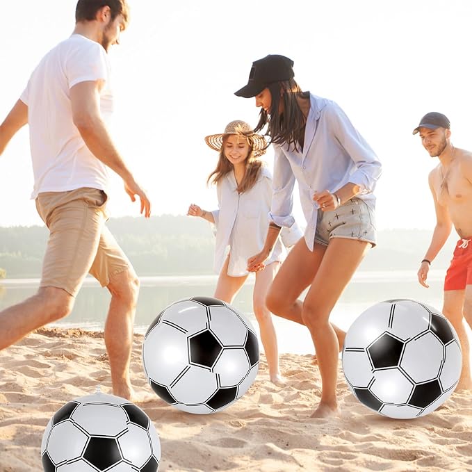 6 Pcs Giant Inflatable Footballs,16 Inch Blow Up Footballs Toys,Summer Pool Beach Balls,Sports Game Accessaries for Super Bowl Football Party Supplies,Indoor and Outdoor Use