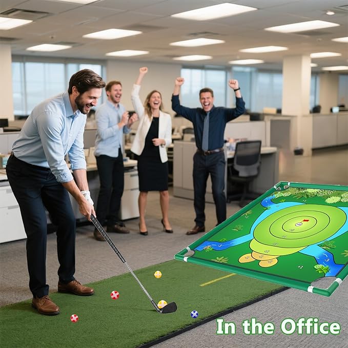 Golf Chipping Game, Play PortableGolf Target Practice Game Set, Fun Indoor & Outdoor Family Yard Game for Backyard, Beach, Parties, Office (Golf Chipping Game Set)