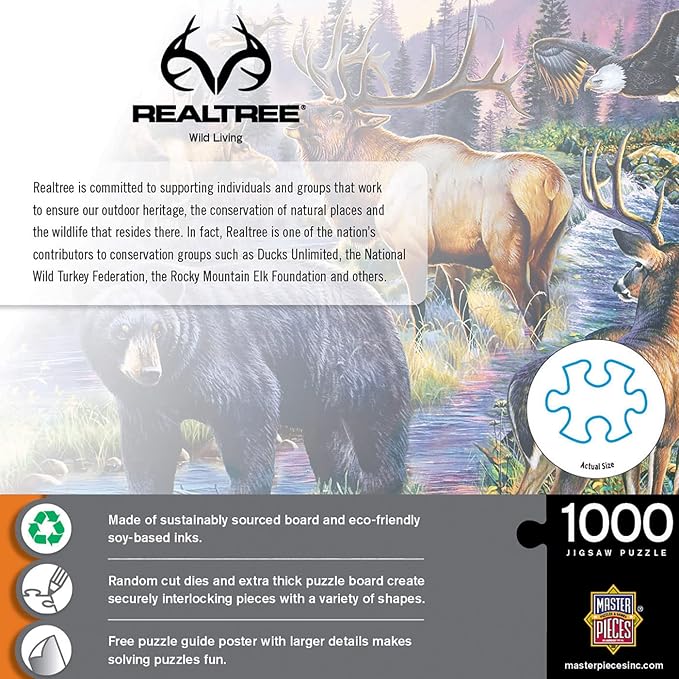MasterPieces 1000 Piece Jigsaw Puzzle for Adults, Family, or Youth - Wild Living - 19.25"x26.75"