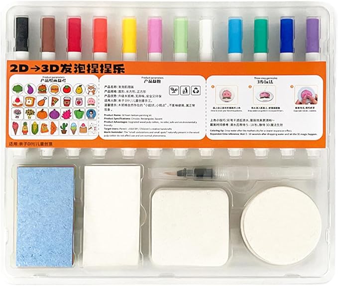 Strukturmalerei Set - Weiche Und Multifunktionale Heimdekoration Mit 3D-Effekt, Inklusive Marker | Sinnesfarbe - Für Erwachsene Kinder Mädchen Bastelarbeiten Ostern Garten Indoor