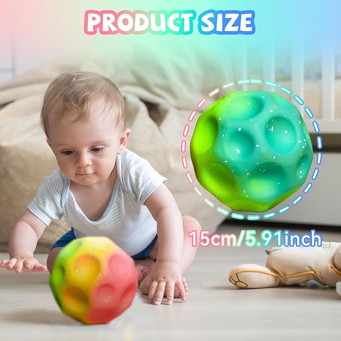 Big Bouncy Ball High Bounce Ball for Kids & Athletes - Sensory Play, Sports Training, Durable 6-Inch Foam Ball - Indoor/Outdoor Active Play, Motor Skills Development, Gym & Recreational