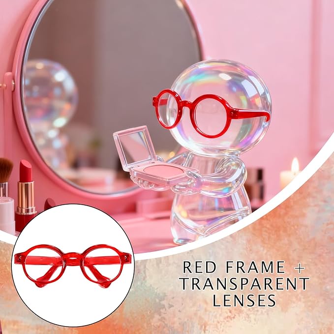 Set of 5 Mini Doll Glasses for 3.94-6.69 Inch (10-17 cm) Dolls, No Doll Include, Clear Lenses and Sunglasses, for Crafts, Dolls, Clothing Accessories