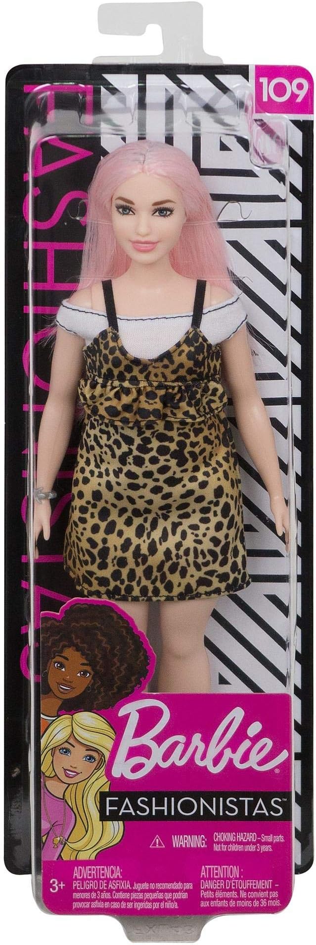 Barbie Fashionistas Doll, Curvy, Pink Hair