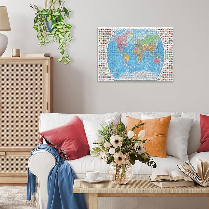 Ravensburger Political World Map 1000 Piece Jigsaw Puzzle for Adults - 12000664 - Handcrafted Tooling, Made in Germany, Every Piece Fits Together Perfectly