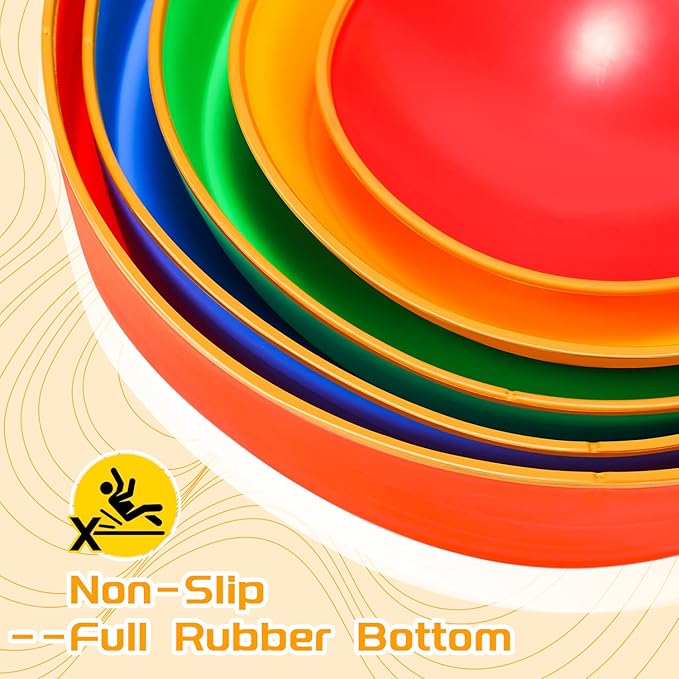 Stepping Stones for Kids, Non-Slip Plastic Balance River Stones for Kids, Promoting Children's Coordination Skills Obstacle Courses Sensory Toys for Toddlers, Indoor & Outdoor Play