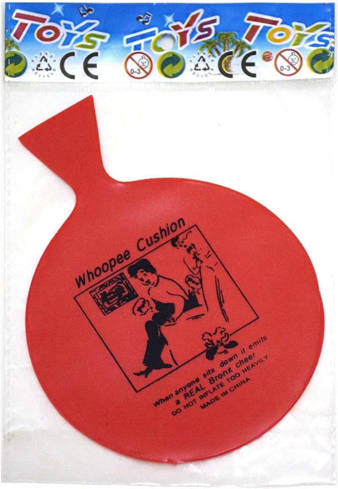[3 Pack]Whoopee Cushion for children over 3 yrs,Woopie Cushion Party Favor for [4,6,8 Inch][No Automatic Inflation][Reward][Prank Gag][Novelty Trick Joke]Gift and Toy for Kids Children Office Home