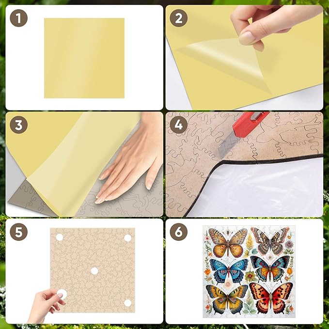 Bodhipnjoy Butterfly Puzzles for Adults, Spring Flower Butterfly Puzzles 5MM, 200Piece Unique Shaped Jigsaw Puzzles, Creative Gift Family Games 11.2 x 11.2 in