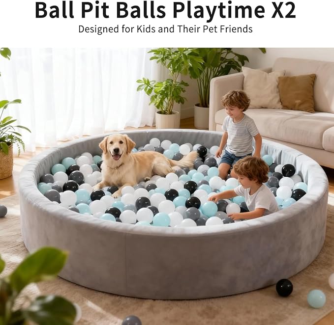STARBOLO Ball Pit Balls for Toddlers Pack of 100 200 500 - BPA&Phthalate Free Non-Toxic Crush Proof Soft Plastic Balls for 1-5Years Old Toddlers Girl Kids Birthday Pool Playpen Tent Party
