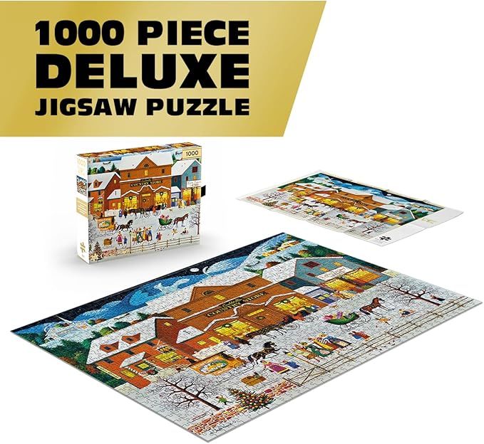 Buffalo Games – Cauldwell's Country Store - 1000 Piece Jigsaw Puzzle - Premium Gold Collection Giftable Puzzle for Adults – Precision-Cut Pieces, Beautiful Artwork