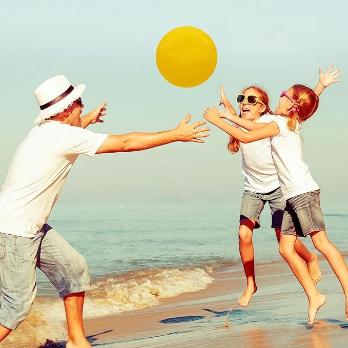 6 Pack Beach Balls, Large Inflatable Beach Balls Bulk, for Parties, Beach, Pools & Play