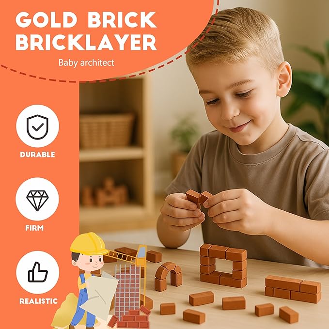 Brick and Mortar Construction Set, DIY House Building Kit for Kids, Realistic Mini Bricks STEM Building Toy, Creative Engineering Toy for Boys and Girls