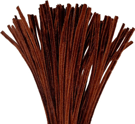 200 Pcs Coffee Pipe Cleaners, 12 Inch Long Pipe Cleaners Craft Supplies, Colorful Pipe Cleaners Pastel for Halloween Decoration, Christmas Day and Valentine’S Day DIY Art Creative Crafts
