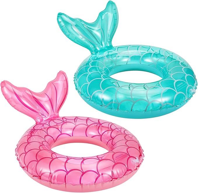 MoKo Inflatable Swimming Ring, Cute Pool Float Tube Decorations Swim Tubes Outdoor Pool Beach Water Floats Party Supplies Floaties