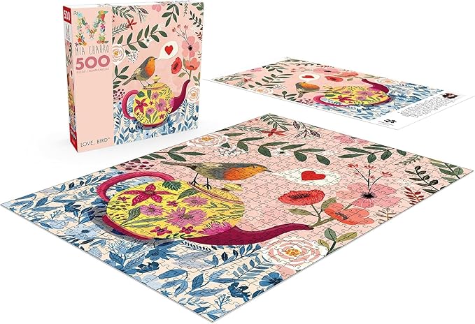 Buffalo Games - Mia Charro - Love, Bird - 500 Piece Jigsaw Puzzle for Adults -Challenging Puzzle Perfect for Game Nights - Finished Size is 21.25 x 15.00