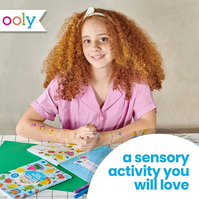 Ooly Yummy Yummy Coloring Kit Includes 10 Lightly Scented Markers, Over 100 Scented Stickers, and 30 Pages of Hidden Pattern Coloring Book, Perfect Airplane Travel Set and Creative Play