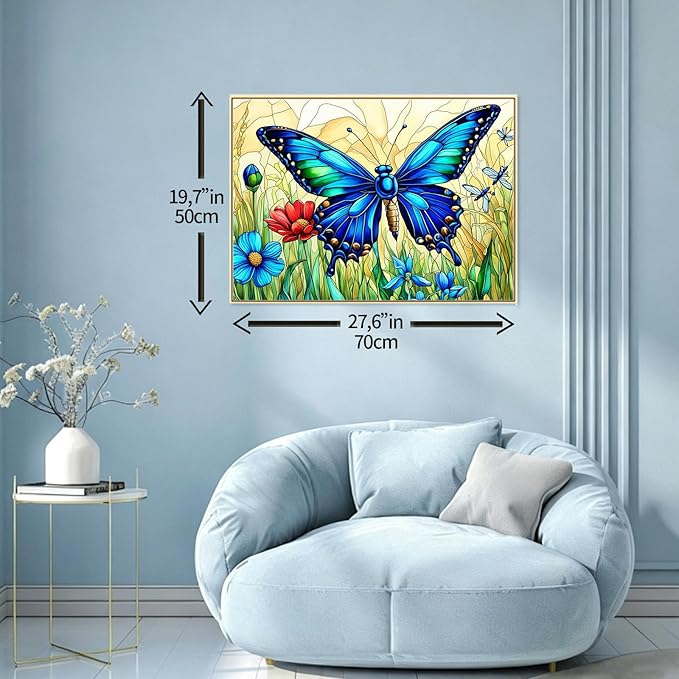Butterfly Puzzles for Adults 1000 Pieces, Challenging Colorful Butterflies Jigsaw Puzzle Paper Art, Beautiful Funny Family Friends Game Night Difficult Jigsaw Game for Adult Gift (27.5 x 19.7)