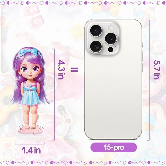 PainZieteg Magnetic Dress Up Dolls,Paper Dolls for Girls Ages 4-10,DIY Princess Magnetic Dress-Up Doll Pretend Play Set, Great for Girl Birthday (Joy)