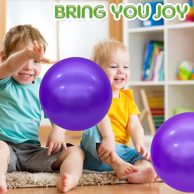 6 Pcs 6 Inch Inflatable Bouncy Balls, with 1 Hand Air Pump