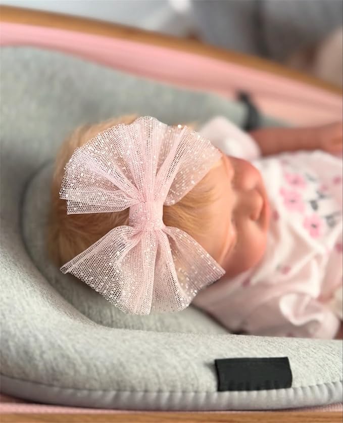 Lifelike Reborn Baby Dolls Cute Sleeping Girl 20 Inch Soft Vinyl Realistic Newborn Baby Doll Handmade Real Life Baby Dolls with Clothes Accessories Reborn Doll Toys Xmas Gift for Kids Age 3+