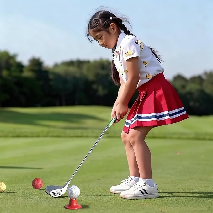 Kids Golf Clubs Set for Ages 3-8, Adjustable, Indoor & Outdoor, Golf Club Plastic, Gift for Boys and Girl