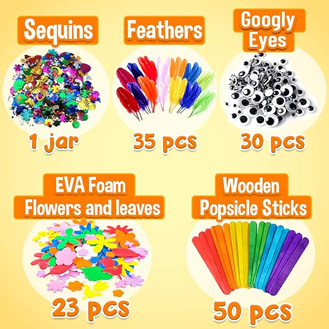 Goody King Arts and Crafts Supplies for Kids | All in One Craft Art Supplies Kit for Toddlers Kids