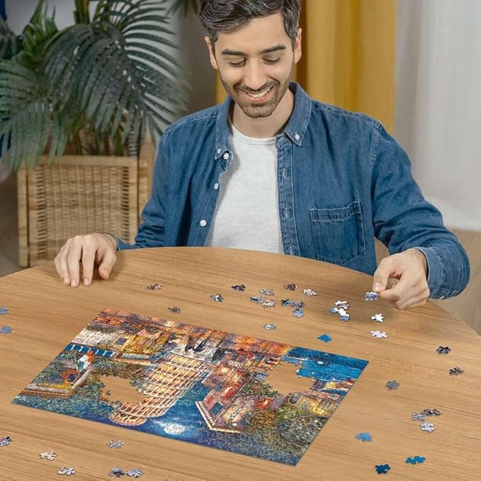 Ravensburger Evening in Pisa 500 Piece Jigsaw Puzzle for Adults and Kids Age 10 Years Up, Black
