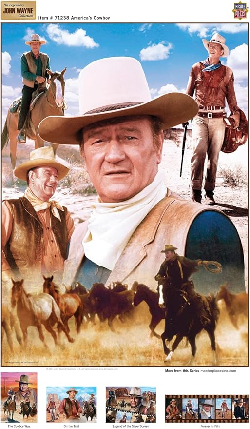 Masterpieces 1000 Piece John Wayne Jigsaw Puzzle For Adults, Family, Or Kids - America's Cowboy - 19.25"x26.75"