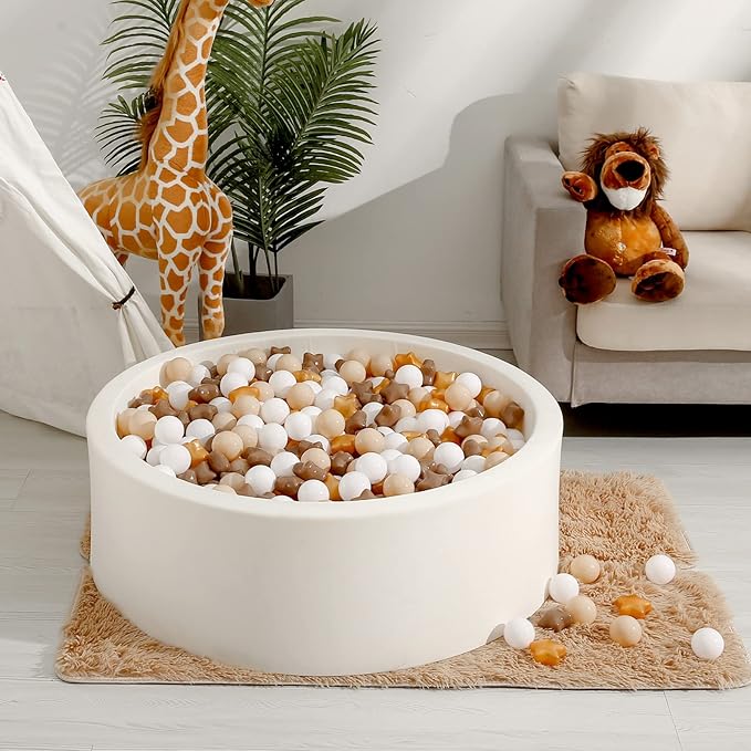 Realhaha Ball Pit Balls 50 100 200 500, Star Shapes for Babies Kids Playpen Plastic Balls for Babies Ball Pool Puppy Playballs