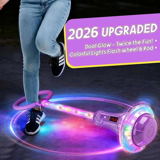 Dolanus Skip Toy with Counter- Laps, Time, Distance, Toys for 5-12 Year Old Kids, Girls Birthday Gifts for Age 5 6 7 8 9 10 11 12, Outdoor Outside Sports Games, Girls Toys Ages 6-8 8-13 (Purple)