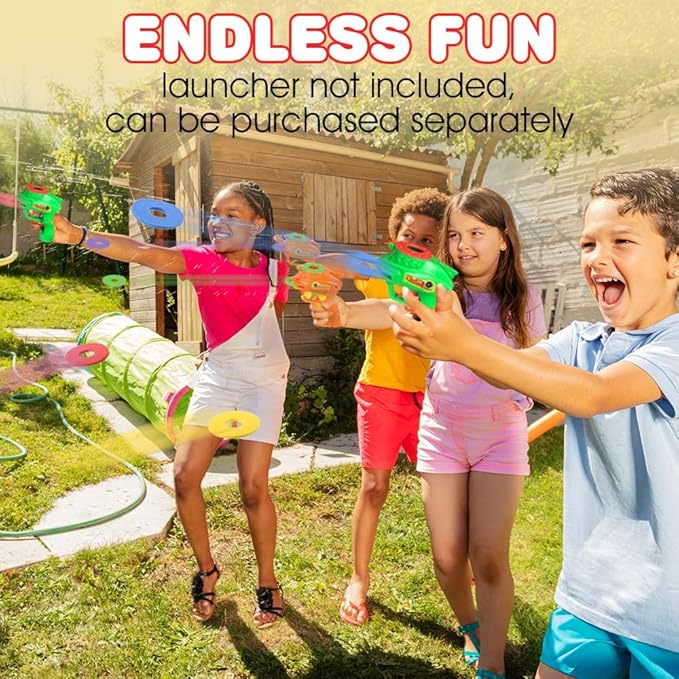 ArtCreativity Foam Disc Refill, Set of 48, Refill Pack for Disc Launcher Gun Set, Assortment of Colors, Foam, Outdoor Games and Activities for Summer, Backyard, and Picnic Fun