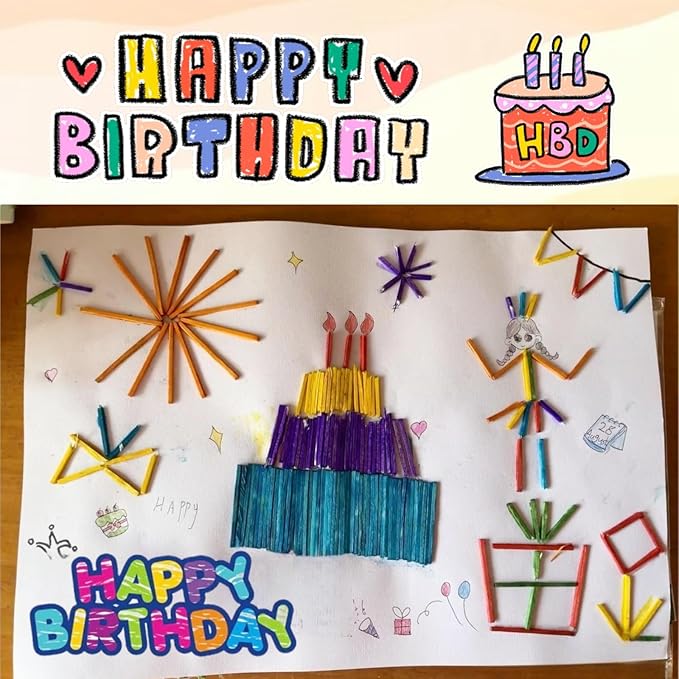CYLHCM 381PCS DIY Paint Making Kit, Art Craft Set, Creative DIY Make Your Own Pompoms Wiggle Googly Eyes Twisting Stick Story Characters Party Supplies Gift for Girls Boys Father Mother All Holidays