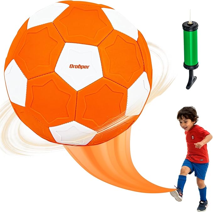 Size 4 Soccer Ball Curve and Swerve Soccer Training Soccer for Kids Ages 3-12 Toddler Indoor Outdoor Games Birthday Easter Gifts for Boys Girls Beginners Easter Basket Stuffers for Kids