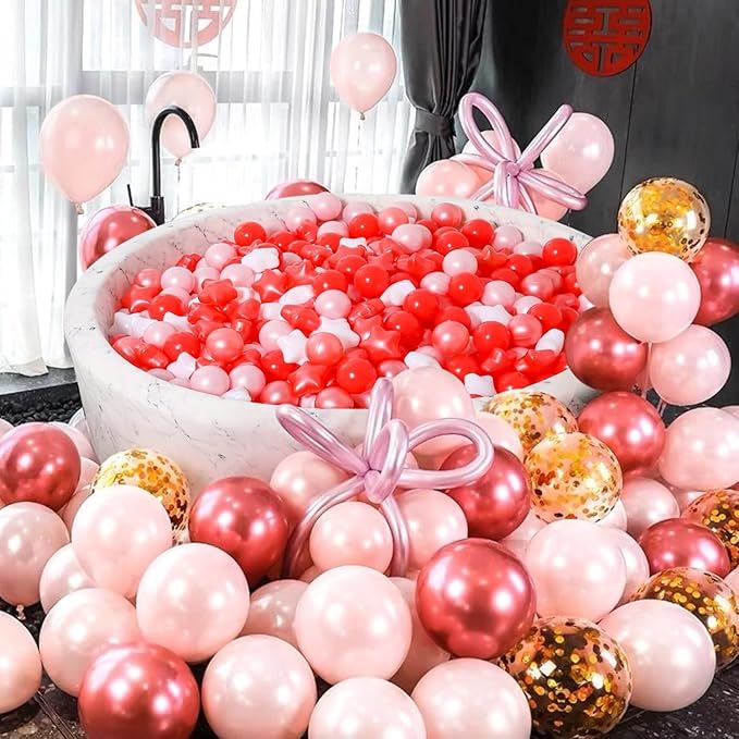 STARBOLO Star Ball Pit Balls for Toddlers- 500 Pieces Bulk Pack Crush Proof Plastic Toy Balls for Toddler Ball Pits, Ballpit Play Tent, Baby Pool Water Toys, Christmas Party Decoration, Photo Props