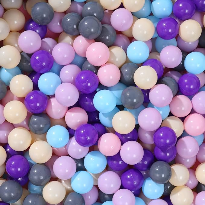 Ball Pit Balls for Kids & Dogs Cats Pack of 100 200 500- BPA Free, Crush Proof Plastic Balls for Ball Pit, Tent, Playhouse, Children's Toy Balls for Party, Macaron Ocean Balls 2.15 Inch