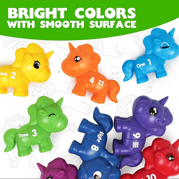 Numbers Matching Game Fine Motor Toy, Toddler Number Learning Toys,1 2 3 Educational Learning Sensory Sorting Toys Preschool Math Games Activities Sets for Toddlers Kids Ages 3 4 5