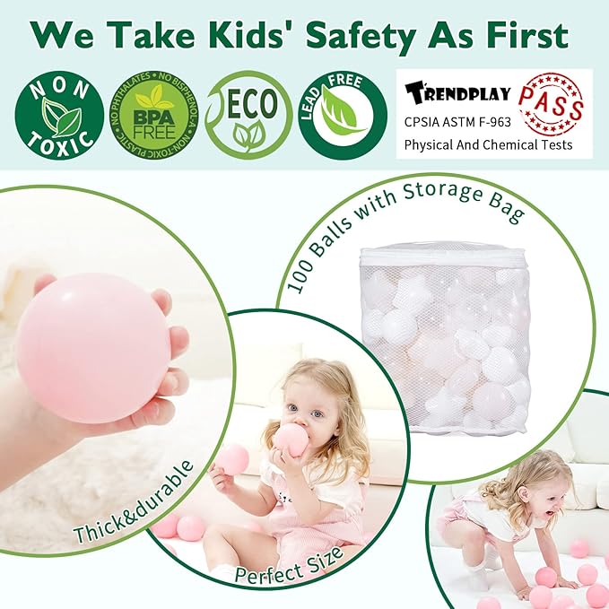 TRENDPLAY Star Ball Pit Balls for Toddlers -50 100 200 Count Star Balls Different Shapes, Non-Toxic Plastic Balls for Safe Play, Boys Girls Festival Party Decoration