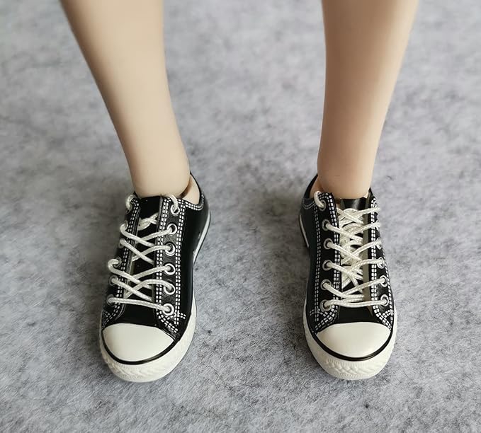 1:6 Scale Figure Shoes Sneakers Shoe for 1/6 12 inch Female Action Figure Phicen TBLeague (Black)