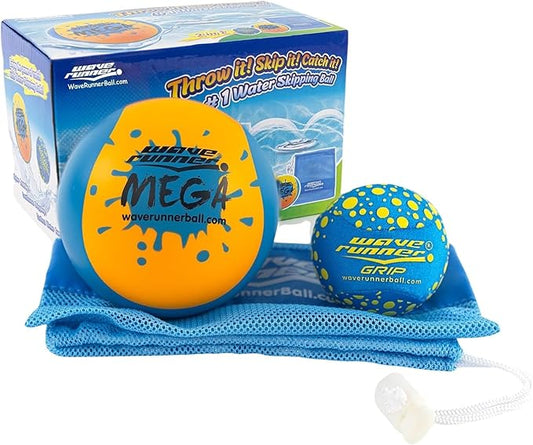 Wave Runner Soft Foam Water Pack Bundle Speed Duo Set Water Bouncing Grip Balls Great Summer Toy Beach Swimming Pool River Lake