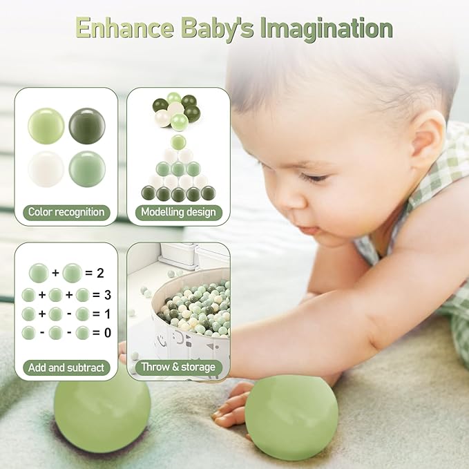 Clear Ball Pit Balls - Crush Proof Plastic Toy Balls for Boys and Girls