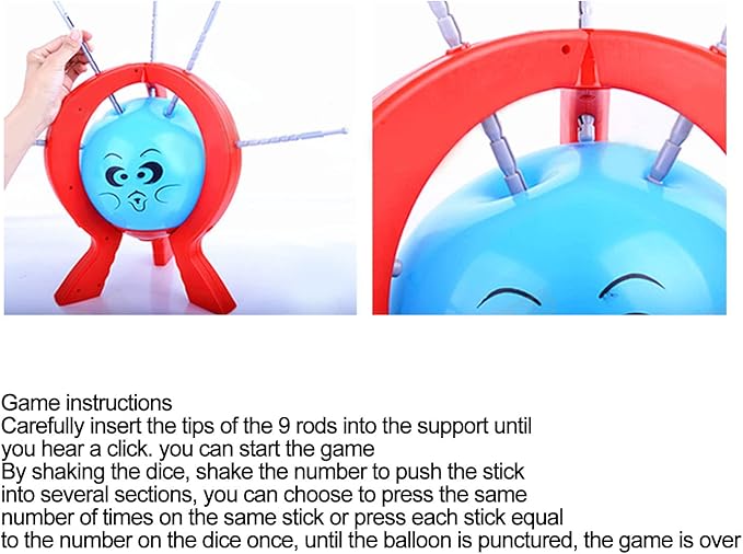 Gonetre Desktop Balloon Pop Rotation Burst Game for Kids & Family, Popping Balloon Wheeling Game, for Kids Adults Fun Party Activity Tabletop Toys Plastic Material
