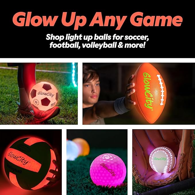 GlowCity Glow in The Dark Basketball - Size 5, 6, 7 Light Up Ball for Kids, Teens & Adults - Night Outdoor Games - Sports Birthday Gifts Ideas for Boys Ages 6 7 8 9 10 11 12 13 14 15